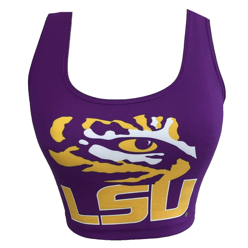 LSU Purple Crop Tank Top