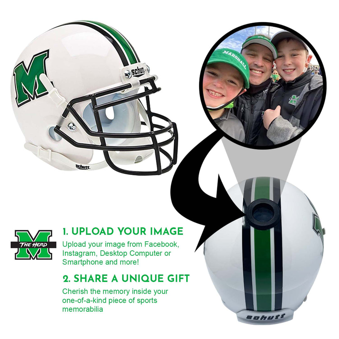 Marshall Thundering Herd College Football Collectible Mini Helmet - Picture Inside - FANZ Collectibles