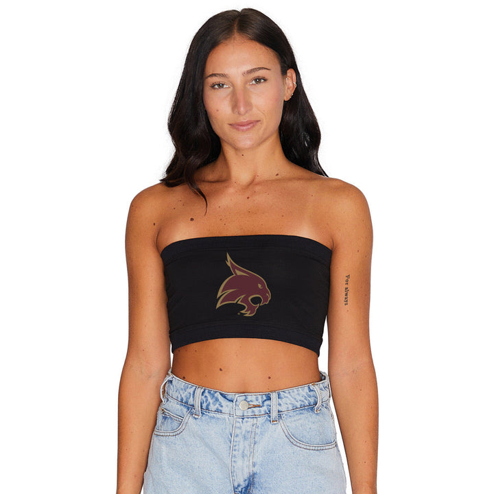 Texas State Black Bandeau Top