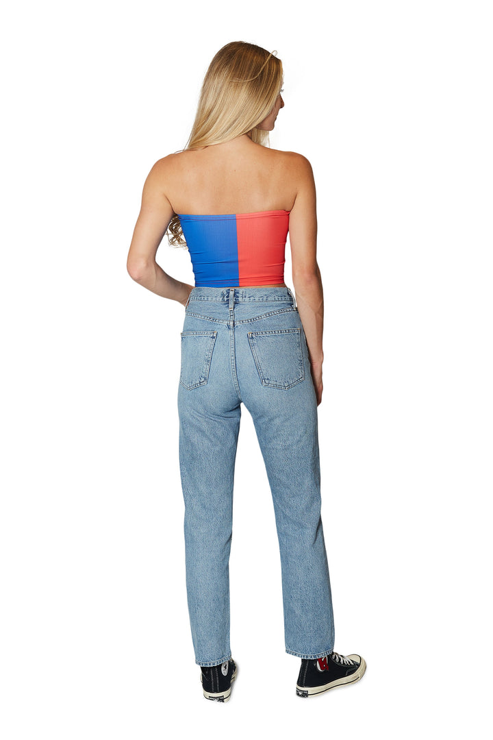 SMU Mustangs Two Tone Tube Top