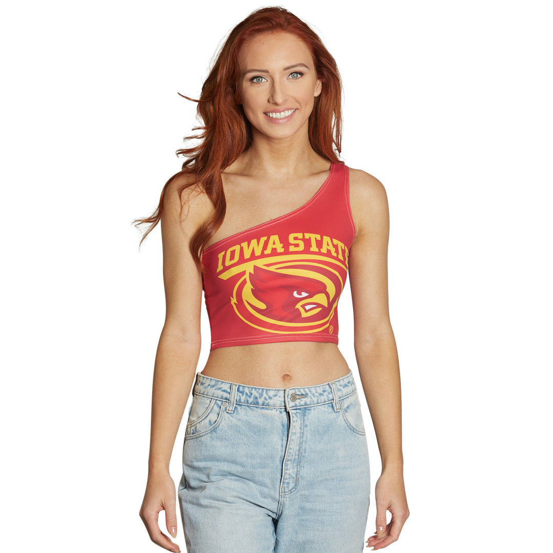 Iowa State Red One Shoulder Top