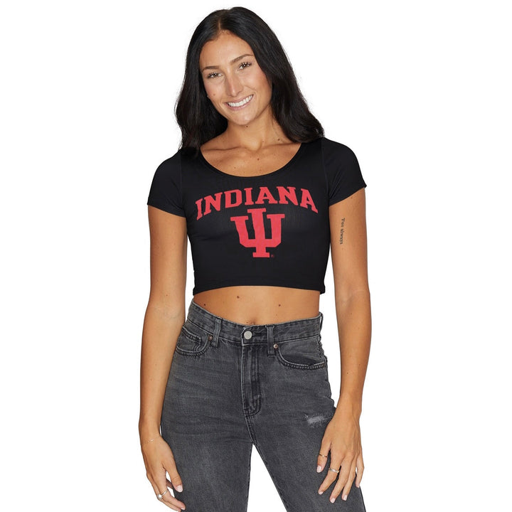 Indiana Hoosiers Black Babydoll Tee