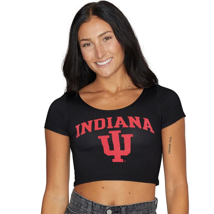 Indiana Hoosiers Black Babydoll Tee