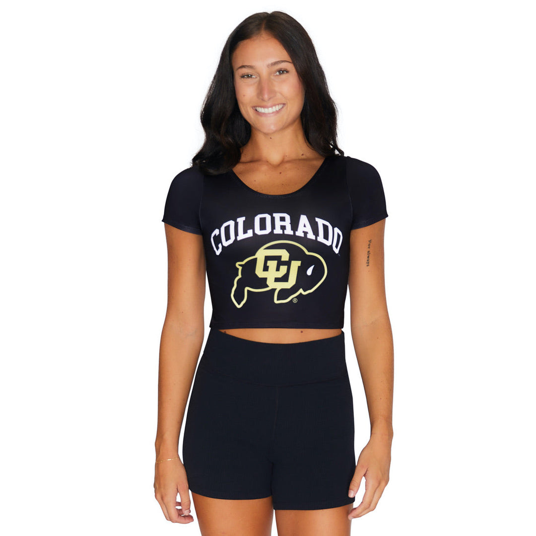 Colorado Boulder Black Babydoll Tee