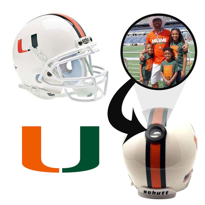 Miami Hurricanes College Football Collectible Mini Helmet - Picture Inside