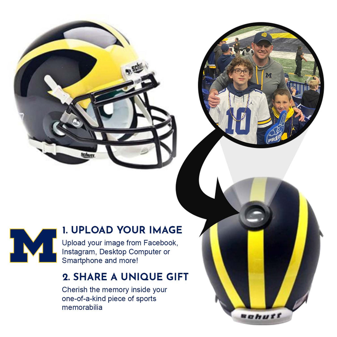 Michigan Wolverines College Football Collectible Mini Helmet - Picture Inside
