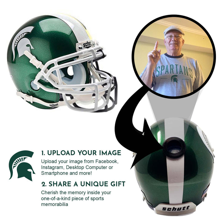 Michigan State Spartans College Football Collectible Mini Helmet - Picture Inside