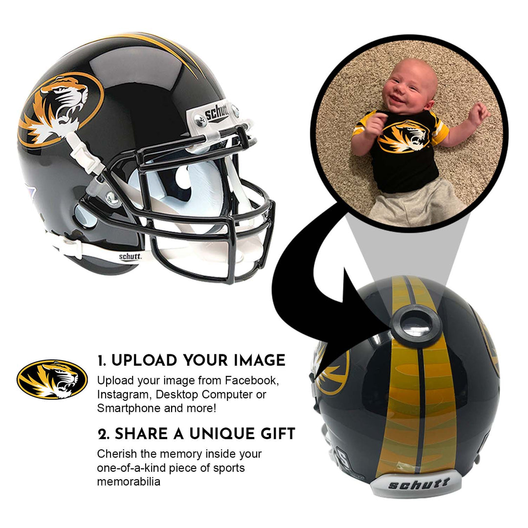 Missouri Tigers College Football Collectible Mini Helmet - Picture Inside - FANZ Collectibles