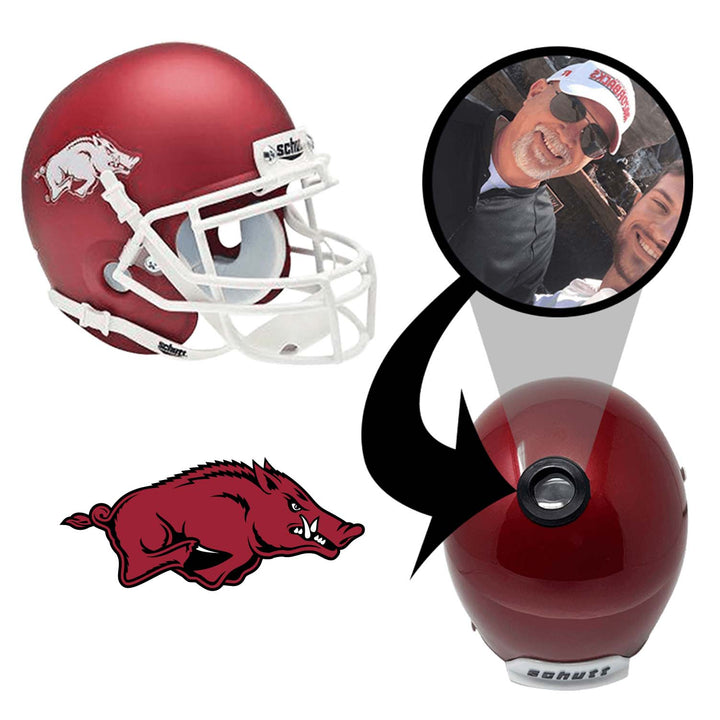 Arkansas Razorbacks College Football Collectible Mini Helmet - Picture Inside - FANZ Collectibles