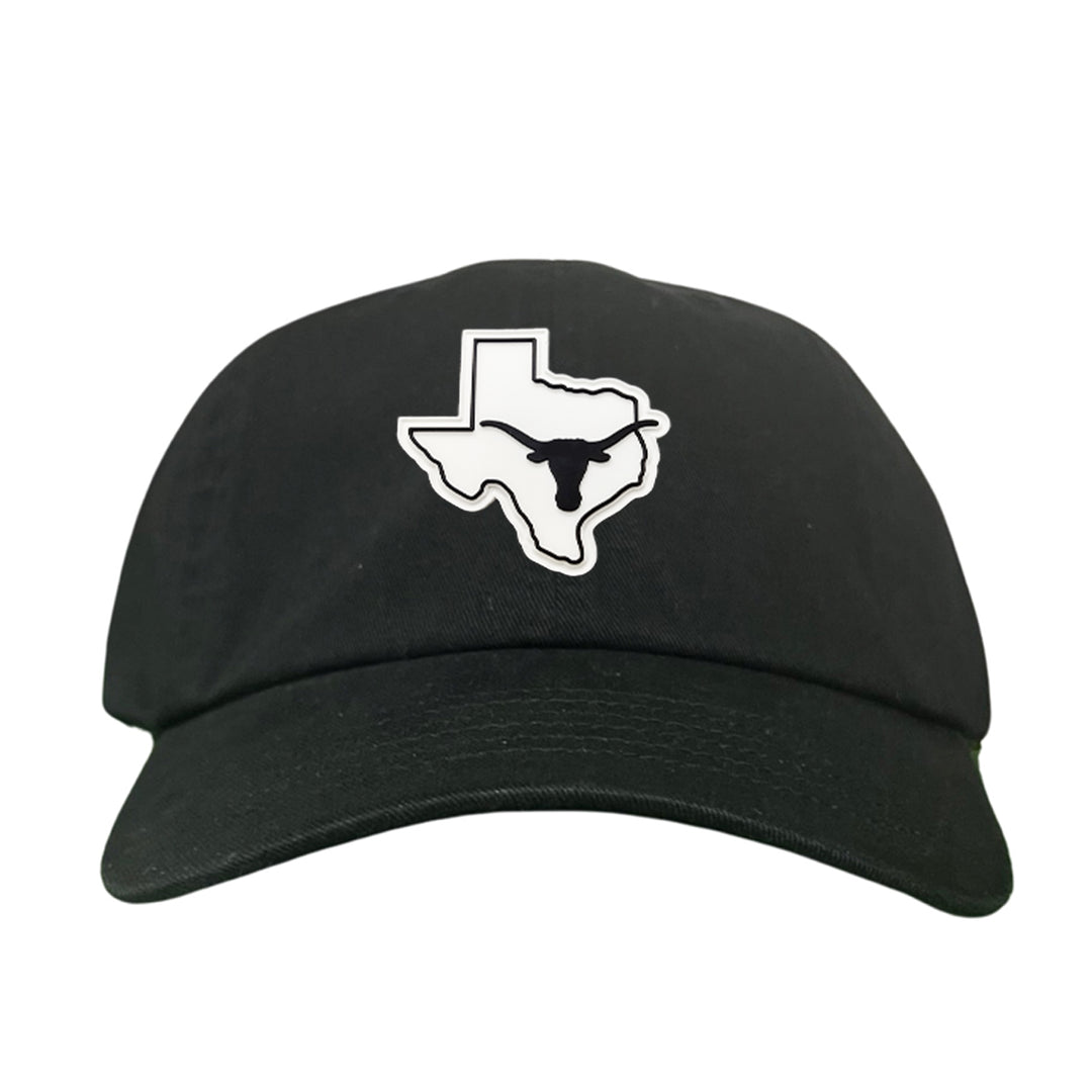 Texas Longhorns Black White Steer Head State Rubber Patch / Hats / 235 / UT9064 / MM