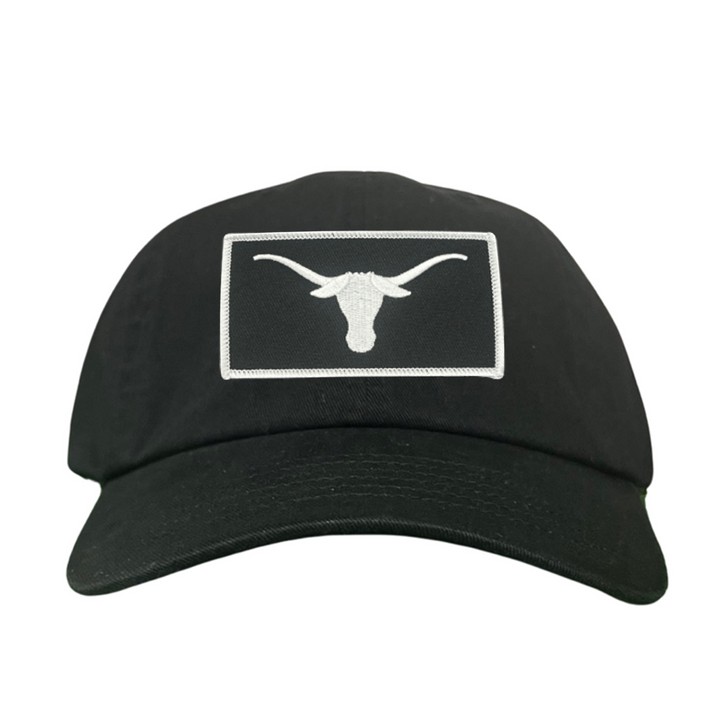 Texas Longhorns Black White Longhorn Rectangle Patch / Hats / 145 / UT9111 / MM