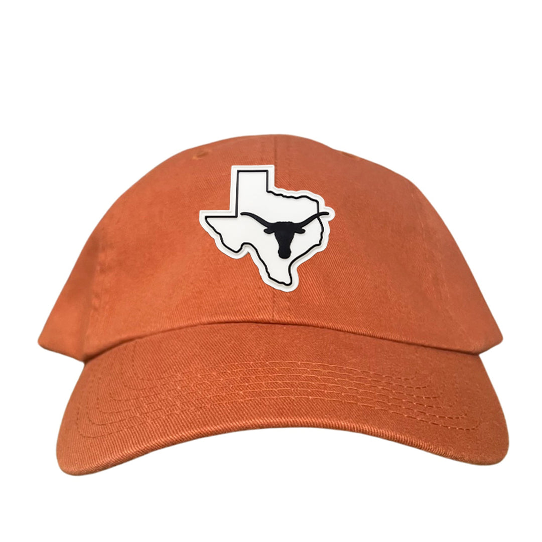 Texas Longhorns Black White Steer Head State Rubber Patch / Hats / 235 / UT9064 / MM