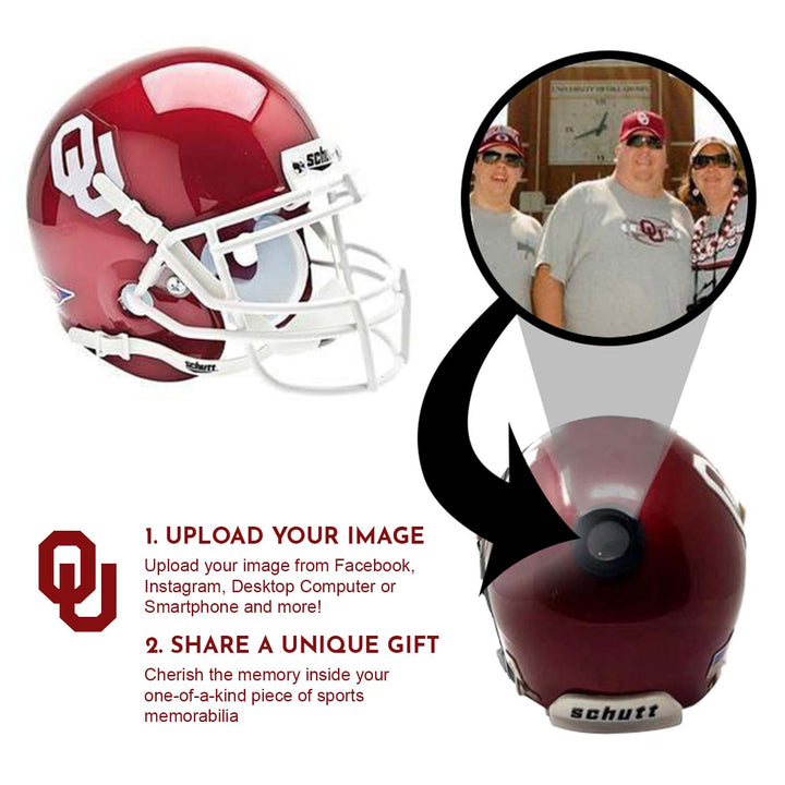 Oklahoma Sooners College Football Collectible Mini Helmet - Picture Inside - FANZ Collectibles