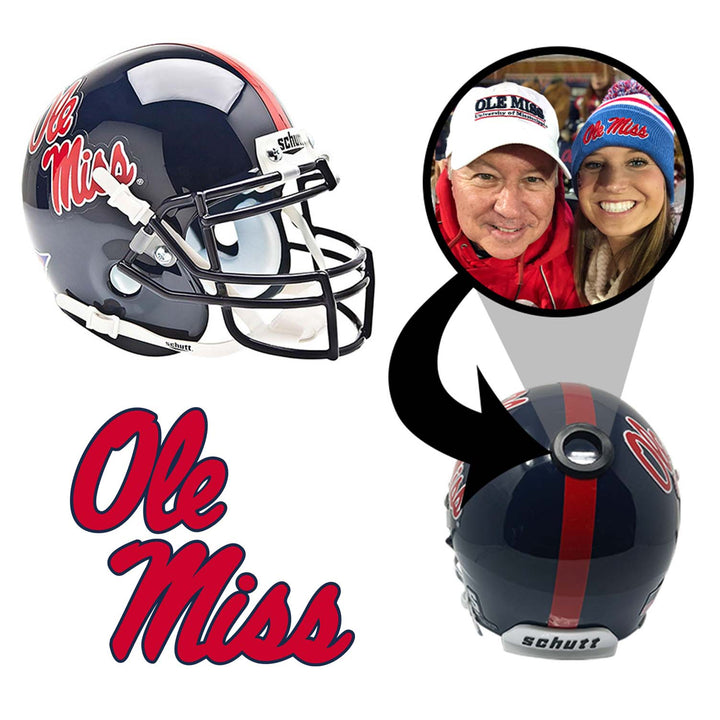 Ole Miss Rebels College Football Collectible Mini Helmet - Picture Inside - FANZ Collectibles