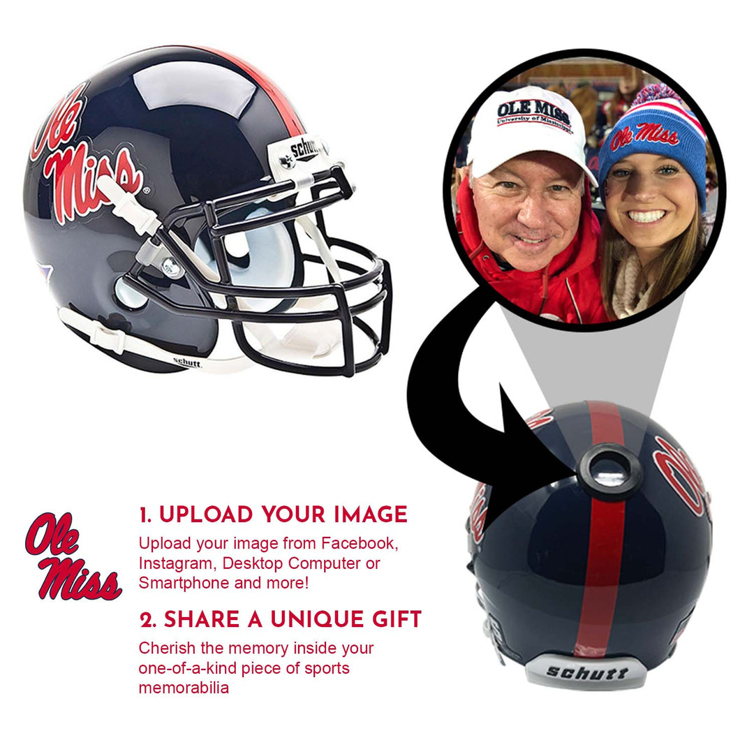 Ole Miss Rebels College Football Collectible Mini Helmet - Picture Inside - FANZ Collectibles