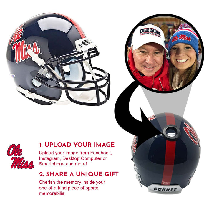 Ole Miss Rebels College Football Collectible Mini Helmet - Picture Inside - FANZ Collectibles