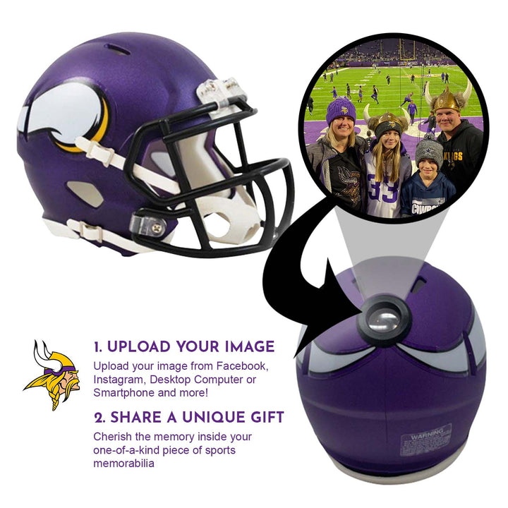 Minnesota Vikings NFL Mini Helmet - Picture Inside