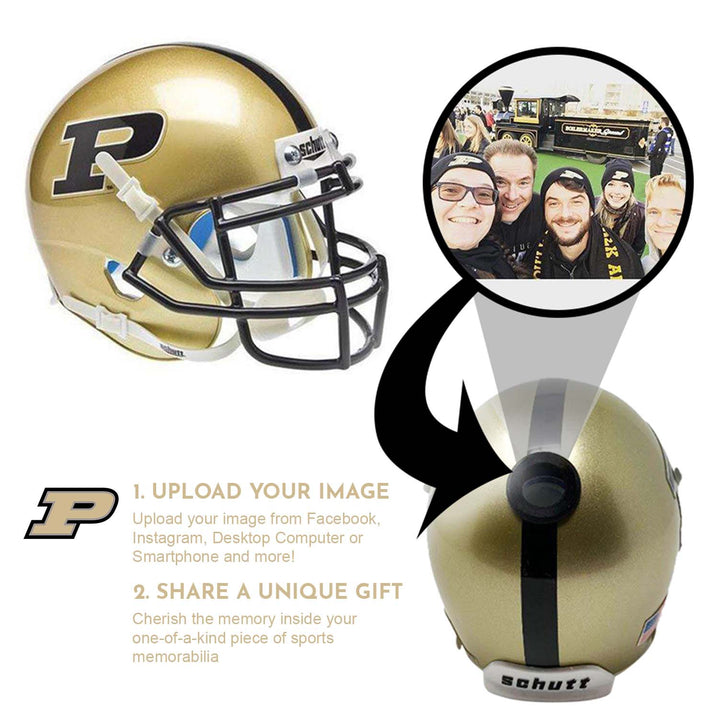 Purdue Boilermakers College Football Collectible Mini Helmet - Picture Inside - FANZ Collectibles