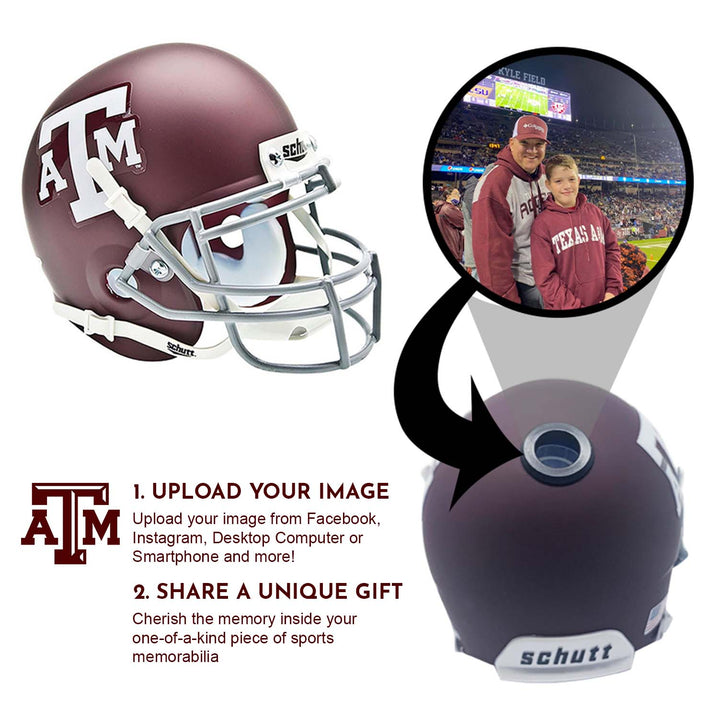 Texas A&M Aggies College Football Collectible Mini Helmet - Picture Inside - FANZ Collectibles