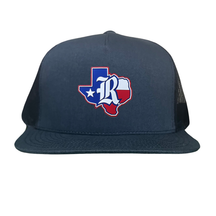 Rice University Old R State of Texas with Flag  Rubber Patch / Hats / 251 / Rice056 / MM