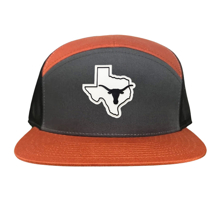 Texas Longhorns Black White Steer Head State Rubber Patch / Hats / 235 / UT9064 / MM