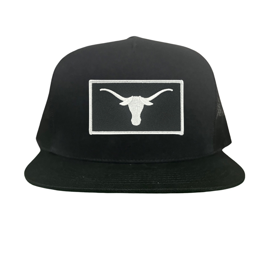 Texas Longhorns Black White Longhorn Rectangle Patch / Hats / 145 / UT9111 / MM