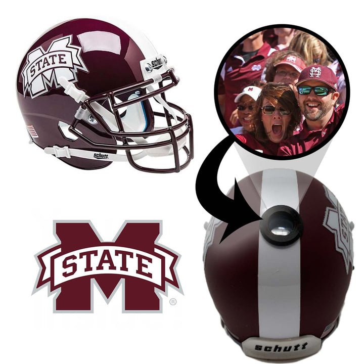 MSU Bulldogs College Football Collectible Mini Helmet - Picture Inside - FANZ Collectibles