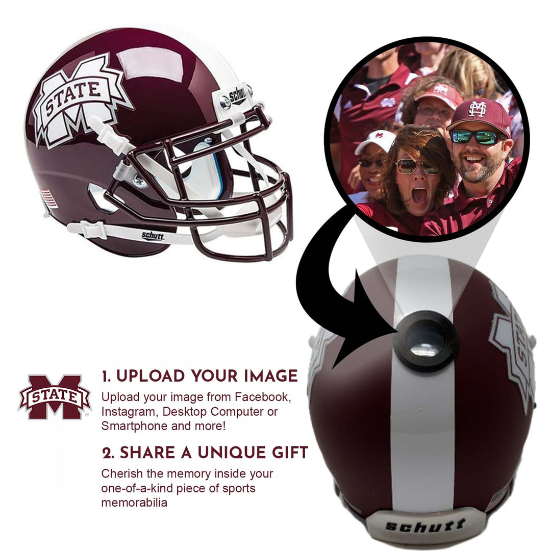 MSU Bulldogs College Football Collectible Mini Helmet - Picture Inside - FANZ Collectibles