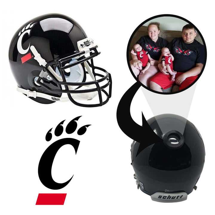 Cincinnati Bearcats College Mini Helmet - Custom Photo Collectible