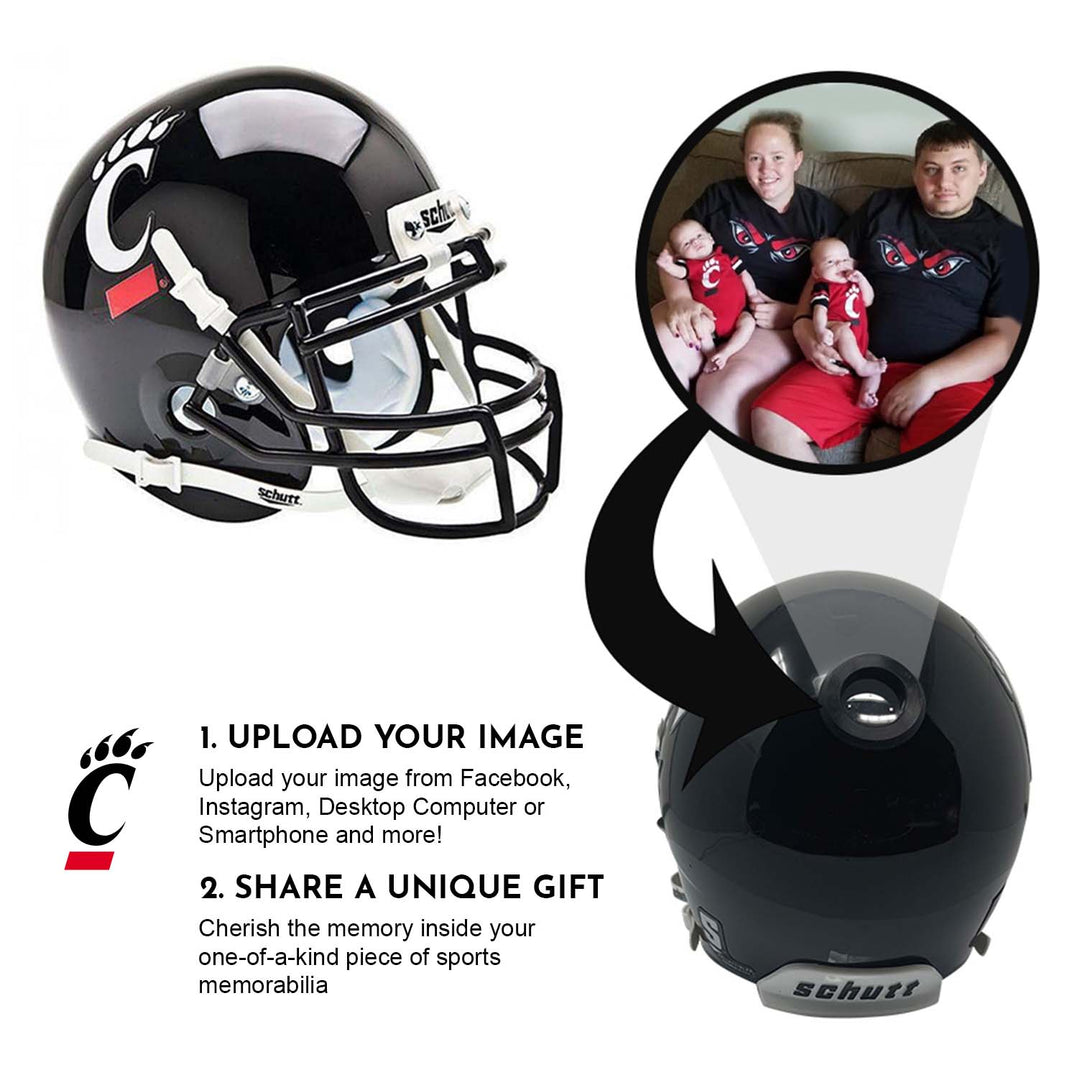 Cincinnati Bearcats College Mini Helmet - Custom Photo Collectible