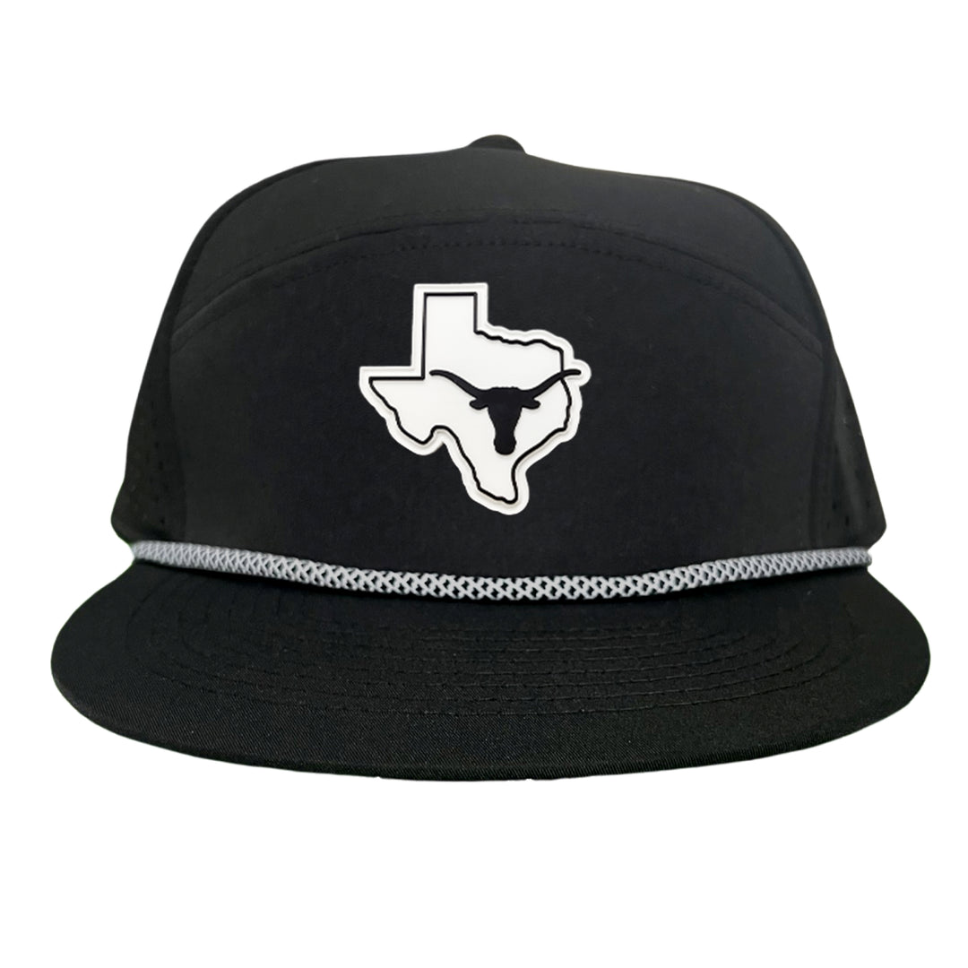 Texas Longhorns Black White Steer Head State Rubber Patch / Hats / 235 / UT9064 / MM