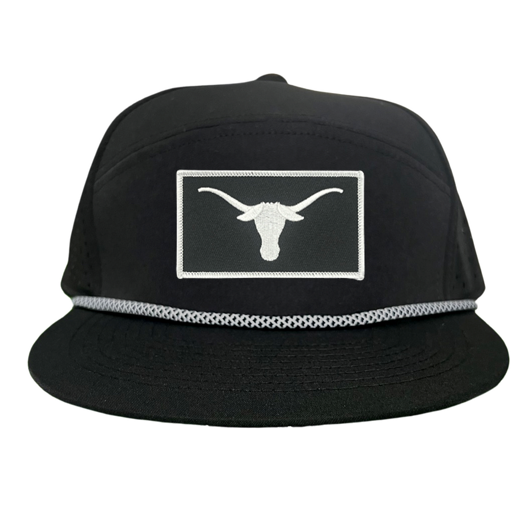 Texas Longhorns Black White Longhorn Rectangle Patch / Hats / 145 / UT9111 / MM