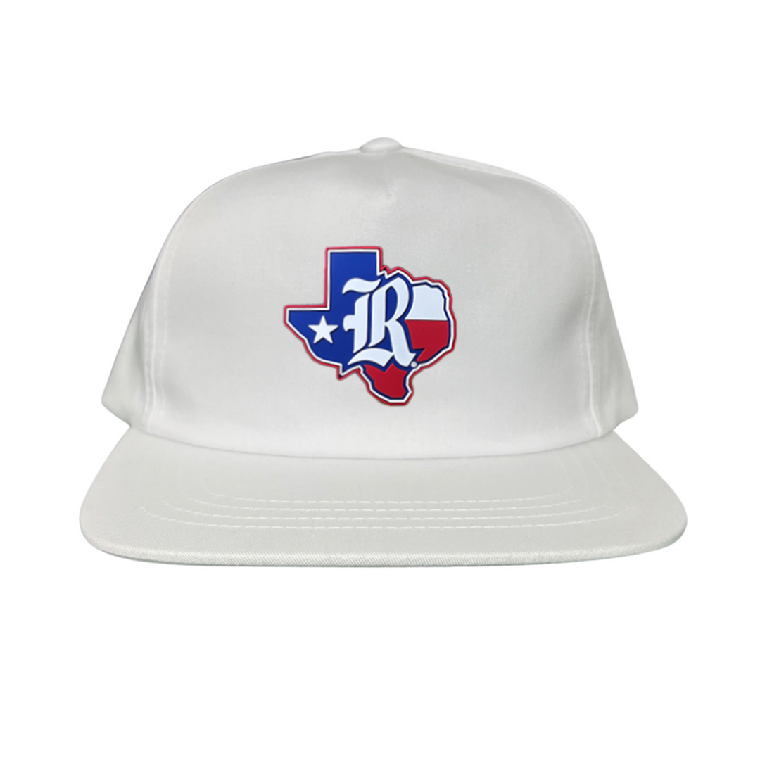 Rice University Old R State of Texas with Flag  Rubber Patch / Hats / 251 / Rice056 / MM