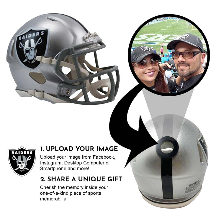 Las Vegas Raiders NFL Mini Helmet - Picture Inside