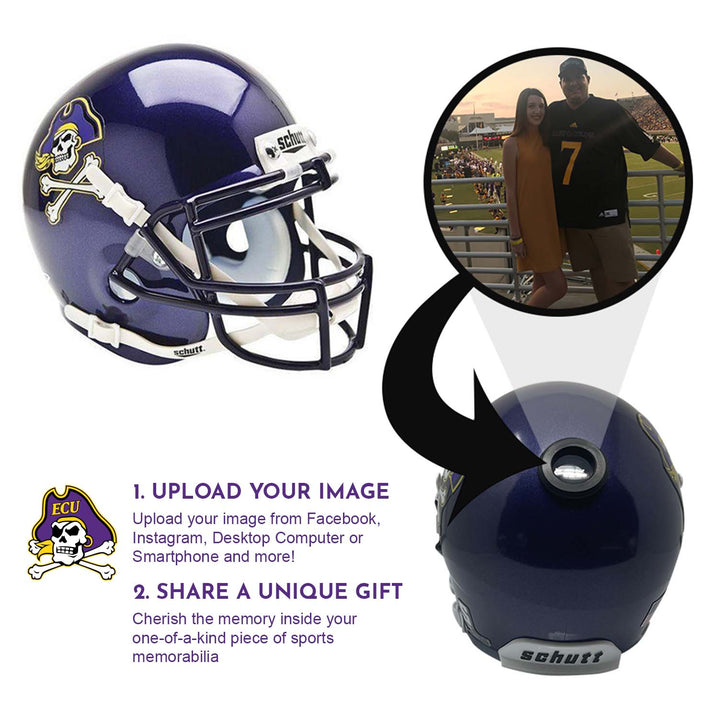 East Carolina Pirates College Football Collectible Mini Helmet - Picture Inside - FANZ Collectibles