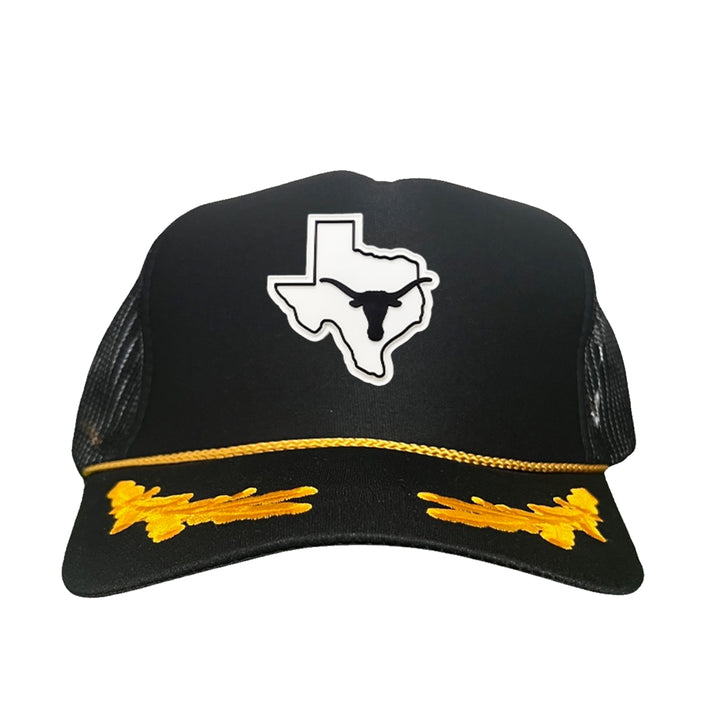 Texas Longhorns Black White Steer Head State Rubber Patch / Hats / 235 / UT9064 / MM