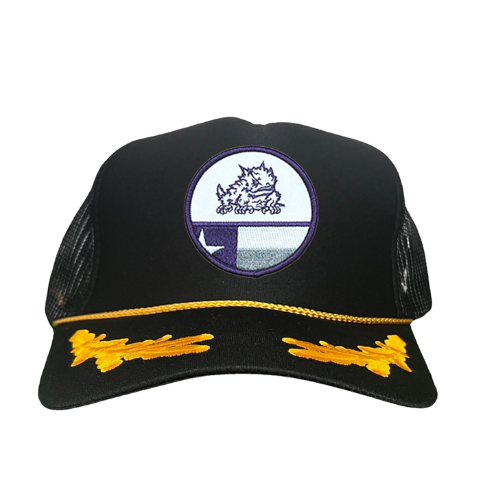 TCU Circle Horned Frog w/h State Flag / Hats / TCU034 / 248 / MM