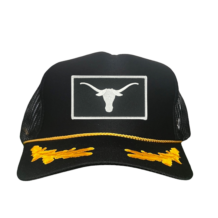 Texas Longhorns Black White Longhorn Rectangle Patch / Hats / 145 / UT9111 / MM