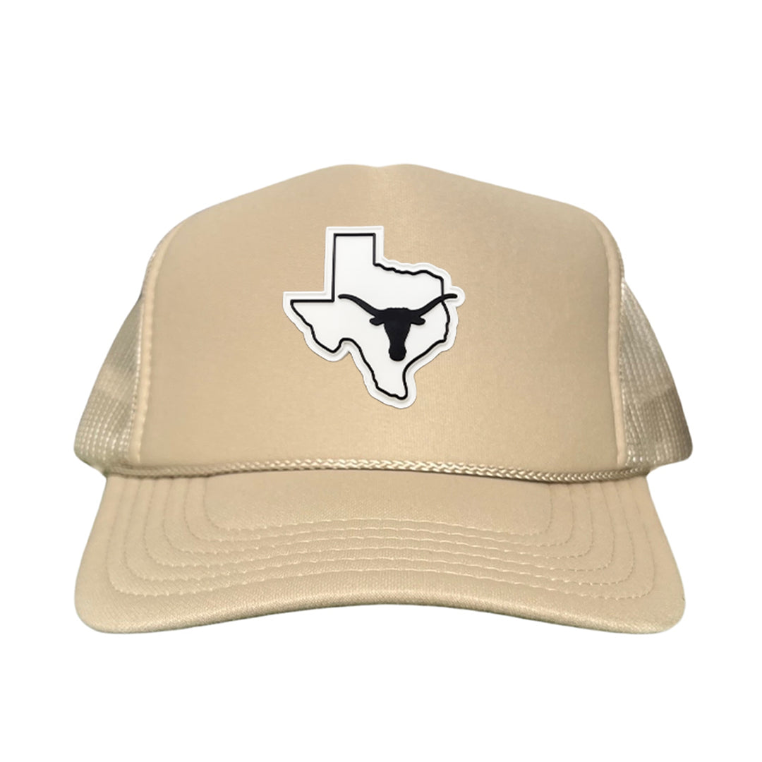 Texas Longhorns Black White Steer Head State Rubber Patch / Hats / 235 / UT9064 / MM