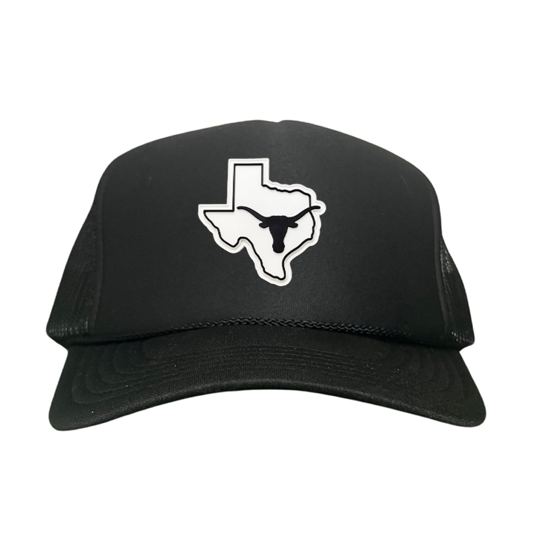 Texas Longhorns Black White Steer Head State Rubber Patch / Hats / 235 / UT9064 / MM