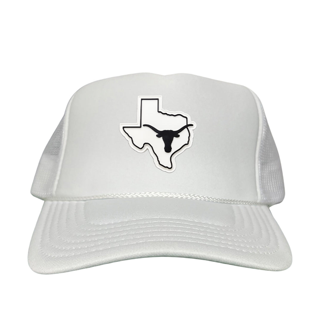 Texas Longhorns Black White Steer Head State Rubber Patch / Hats / 235 / UT9064 / MM