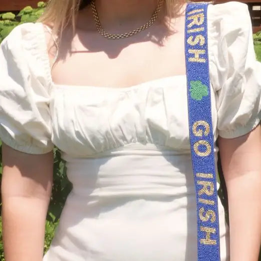 Notre Dame Beaded Purse Strap | Go Irish Beaded Purse Strap