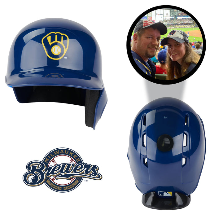 Milwaukee Brewers MLB Collectible Mini Batting Helmet - Picture Inside - FANZ Collectibles