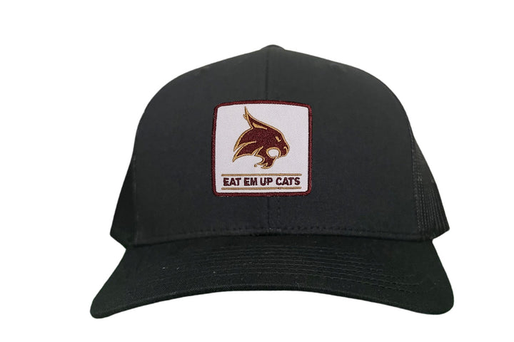 Texas State / Square Supercat Eat Em Up Cats / Curved Bill Trucker TXST010 - 093
