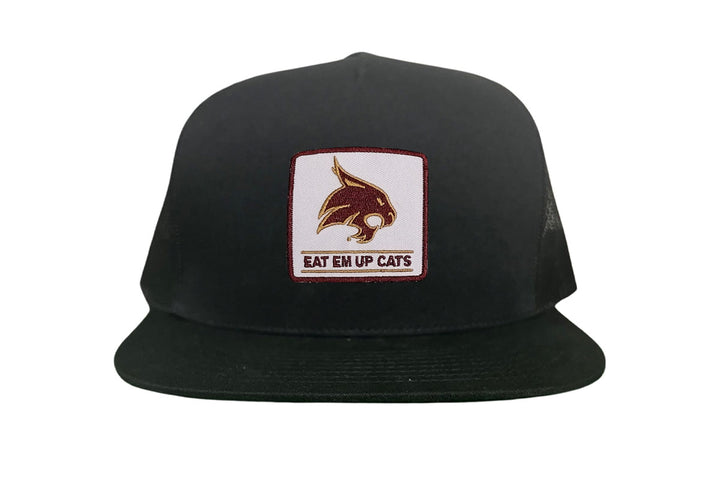 Texas State / Square Supercat Eat Em Up Cats / Curved Bill Trucker TXST010 - 093