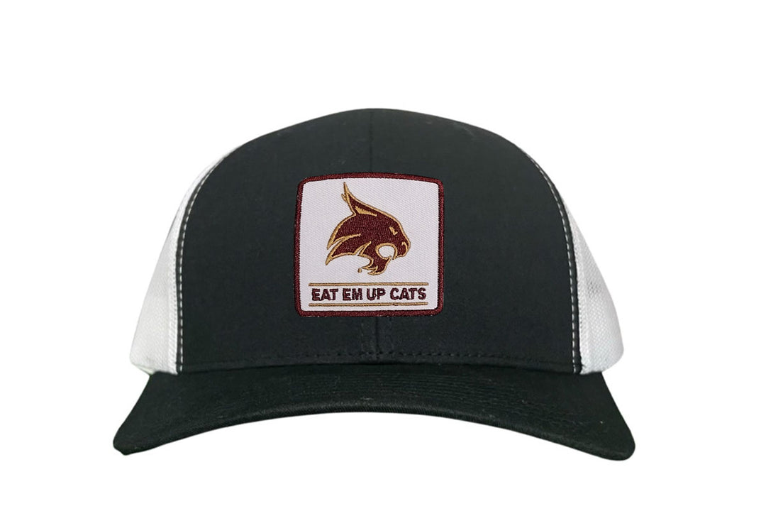 Texas State / Square Supercat Eat Em Up Cats / Curved Bill Trucker TXST010 - 093