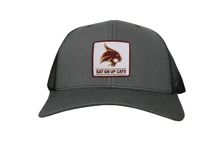 Texas State / Square Supercat Eat Em Up Cats / Curved Bill Trucker TXST010 - 093