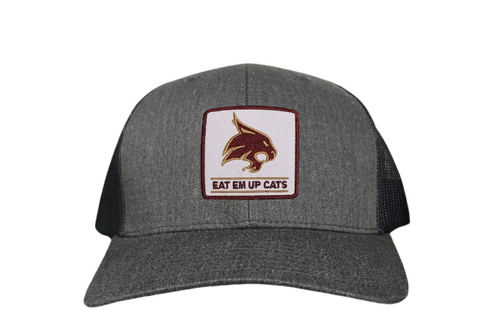 Texas State / Square Supercat Eat Em Up Cats / Curved Bill Trucker TXST010 - 093