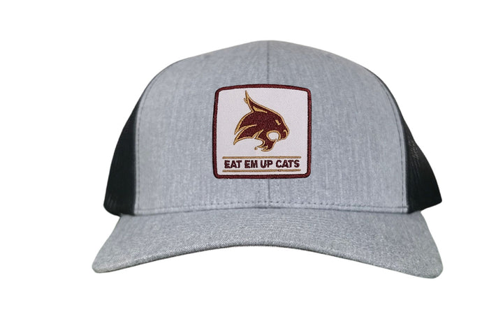 Texas State / Square Supercat Eat Em Up Cats / Curved Bill Trucker TXST010 - 093