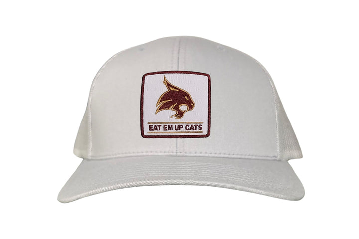 Texas State / Square Supercat Eat Em Up Cats / Curved Bill Trucker TXST010 - 093